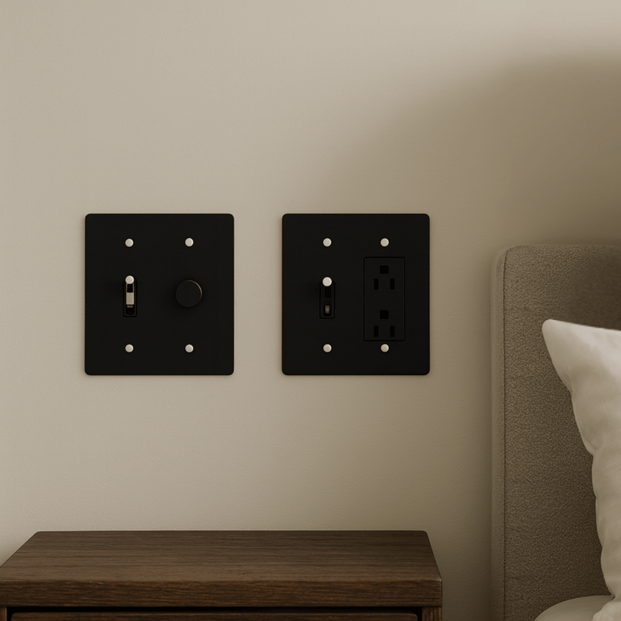 Knappa 2-Gang Brass Dimmer Toggle Wall Switch, Single-Pole Switches,