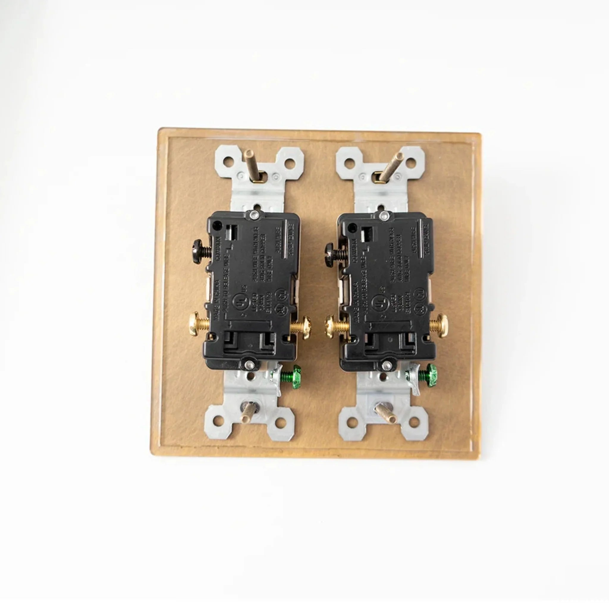 Decorative Brass Toggle Switch Panel | UL Certified, Single-Pole Switches, Knappa