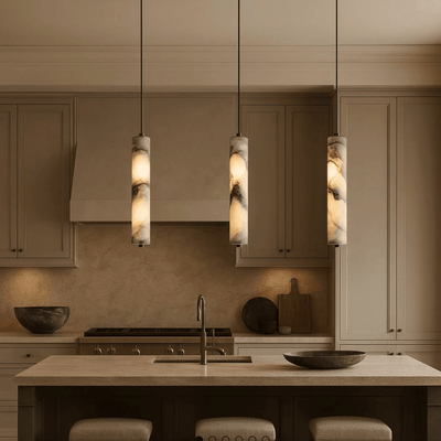 Translation missing: en.Black Natural Stone Pendant Light – Nordic Style, Neutral, Ceiling Fixtures, Kvart Cylinder