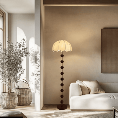 Kveld Nordic Mushroom Floor Lamp Warm Ambient Glow, Lamps, Scandinavian Walnut