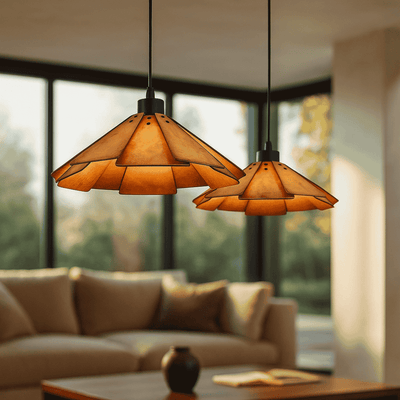 Translation missing: en.Wabi-Sabi Walnut Pendant Lamp - Skonne Nordic Home, Ceiling Light Fixtures, Kveldro