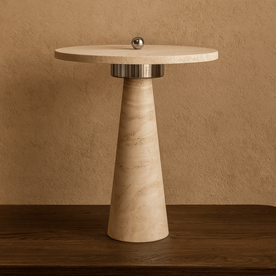 Translation missing: en.Travertine Stone Table Lamp with 3-Color LED Light, Lamps, Kveldsten