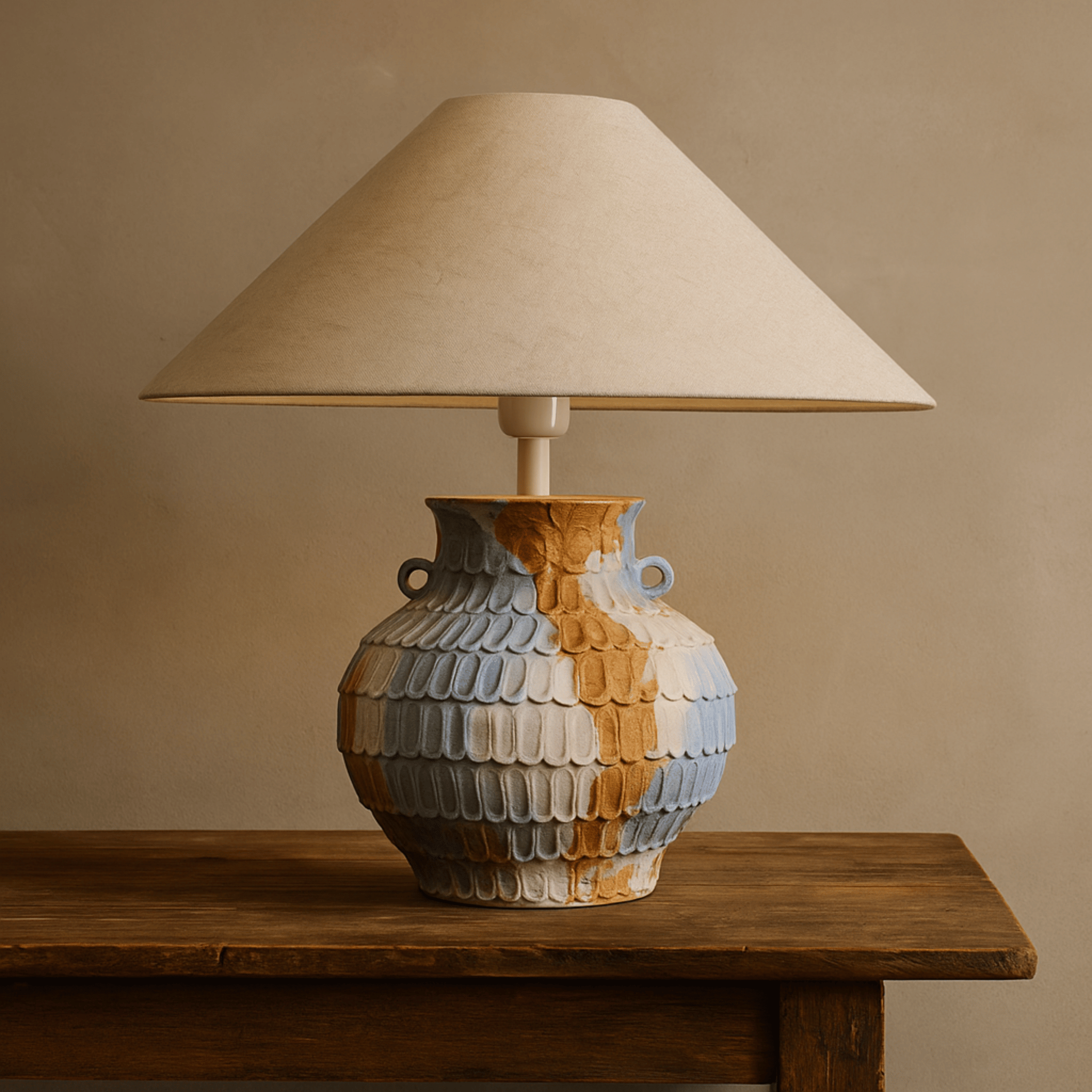 Lervik Handcrafted Ceramic Table Lamp for Bedroom, Lamps, Vintage