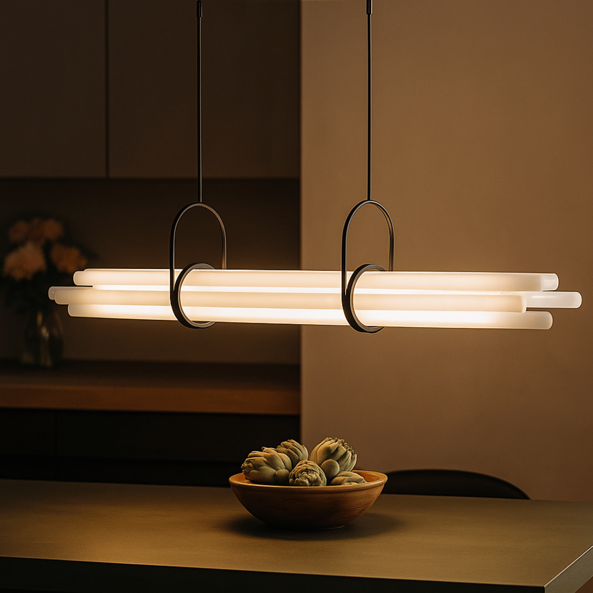 Linne Linear Pendant Light — Nordic Aluminum LED, Ceiling Fixtures, Modern