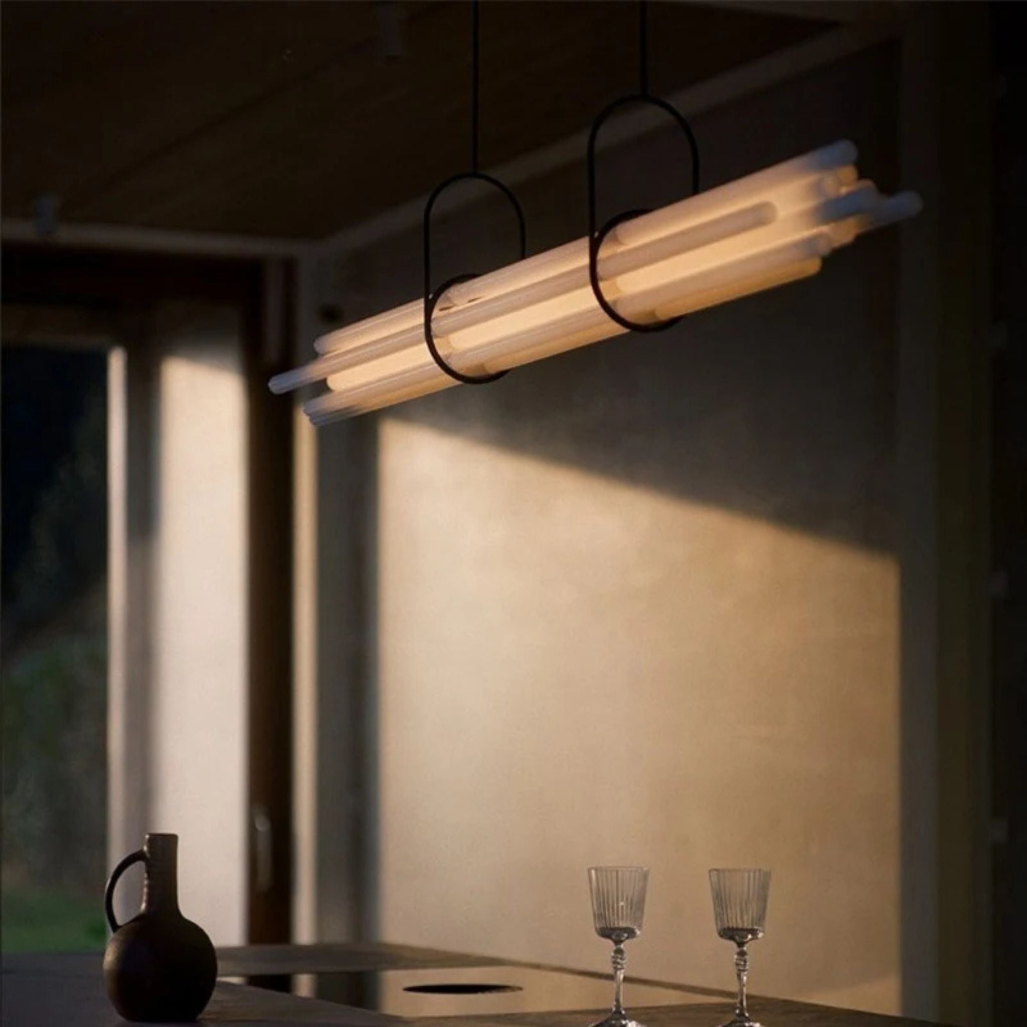 Linne Linear Pendant Light — Nordic Aluminum LED, Ceiling Fixtures, Modern