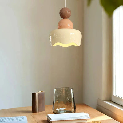 Translation missing: en.Cream Resin Glass Pendant Light for Bedroom Decor, Ceiling Fixtures, Ljuva