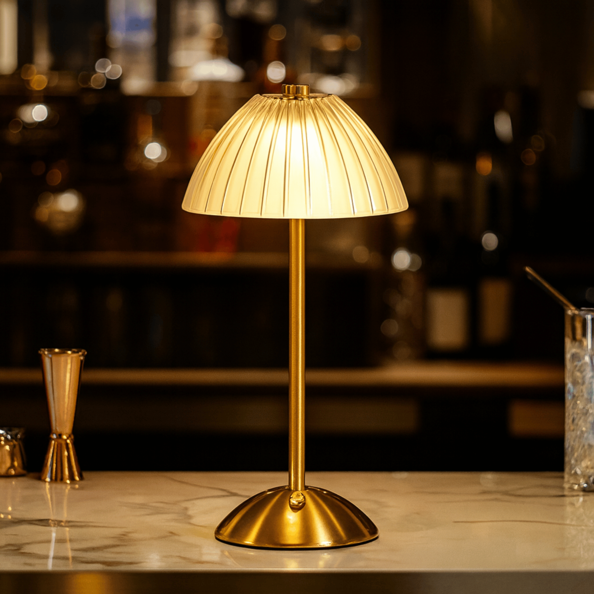 Rechargeable Crystal Table Lamp with Touch Control, Lamps, Lysglass Dimmable Cordless