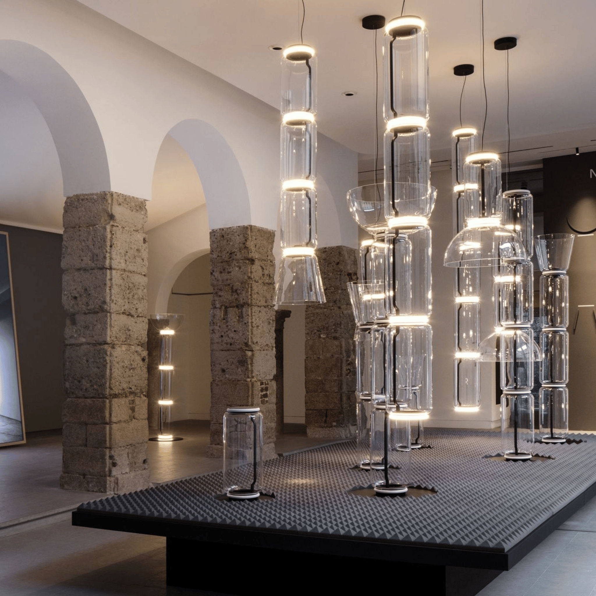 Lyskap Sculptural Glass Pendant Light Nordic, Ceiling Fixtures, Hand-Blown