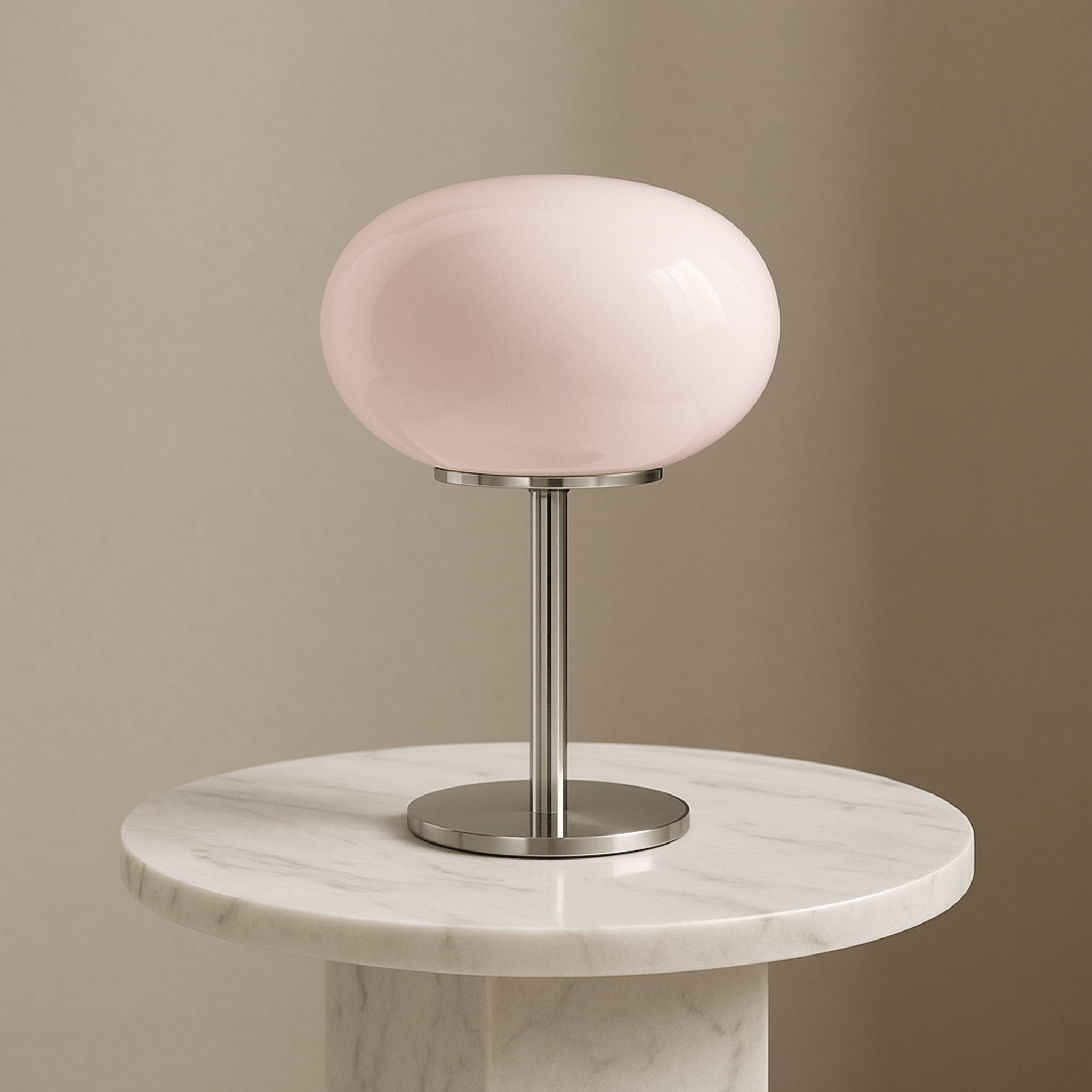 Dimmable Stained Glass Bedside Table Lamp | Skonne, Pink, Lamps, Lysta