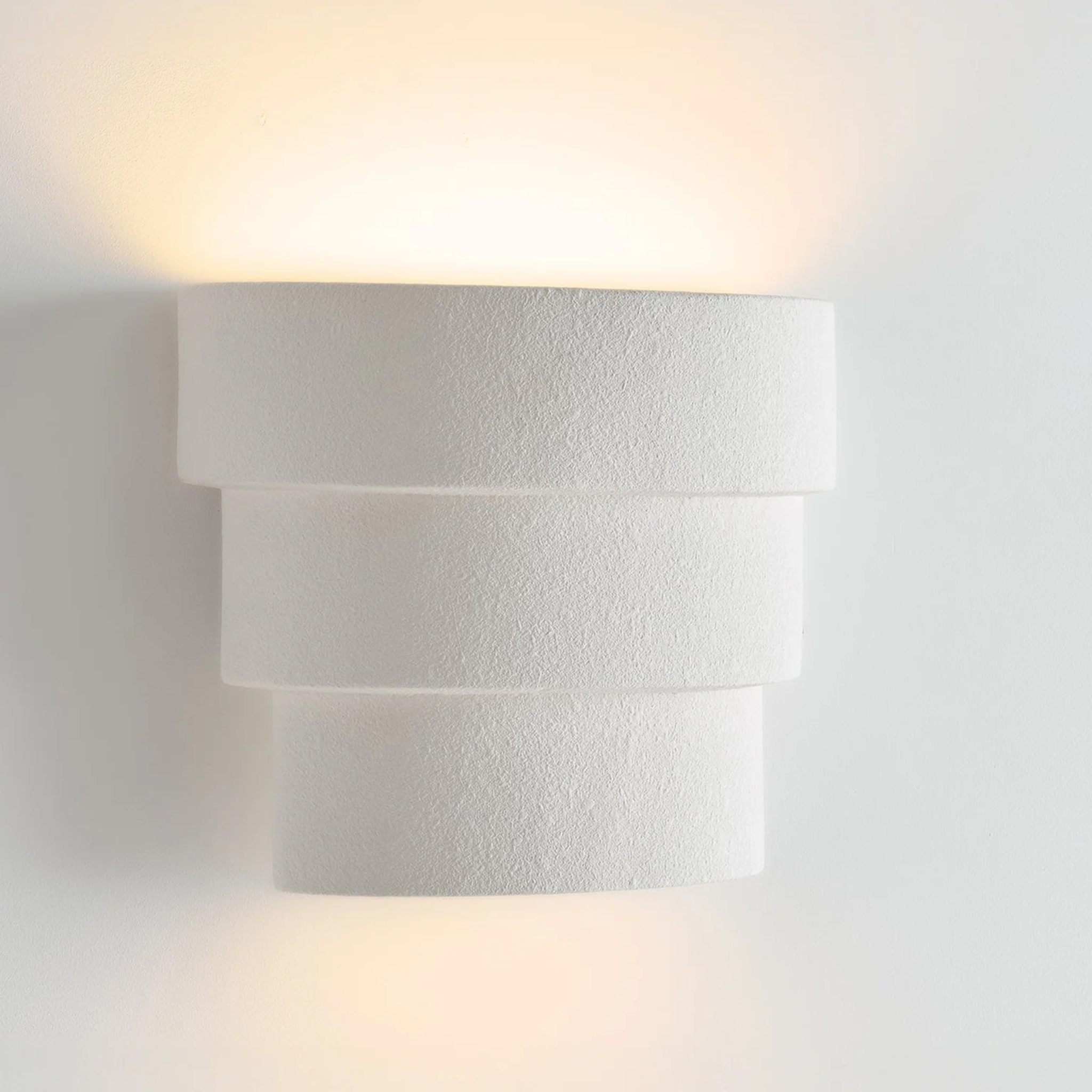 Lysvei Minimalist Gypsum Wall Sconce Light Fixture, Fixtures, Hand-Finished
