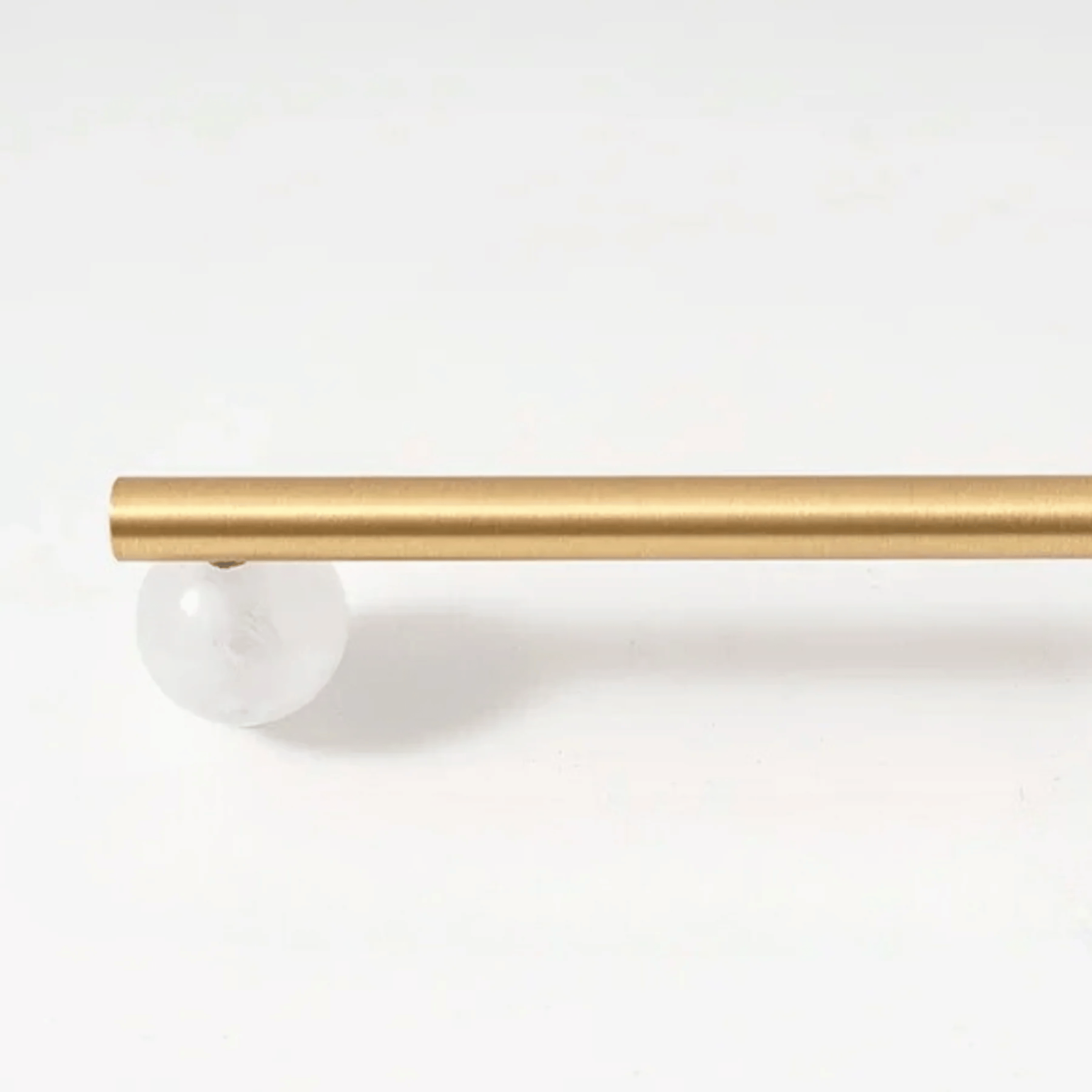 Nordic Marble Brass Drawer Pull Handle for Cabinets, White / L3.7’’ (9.6cm), Cabinet Knobs & Handles, Marva Satin