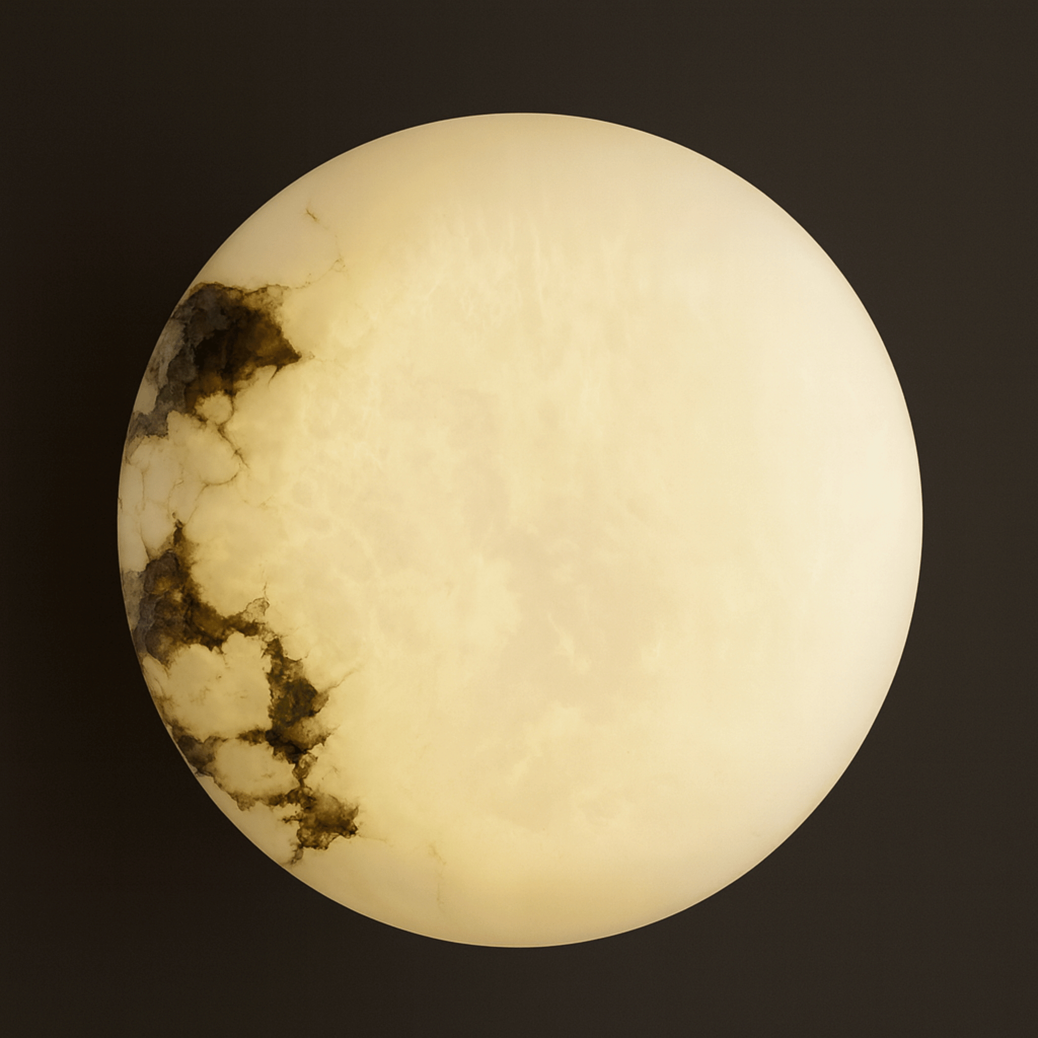 Marble Wall Sconce Natural Stone Warm Glow by Skonne, Light Fixtures, Marveld Copper Base