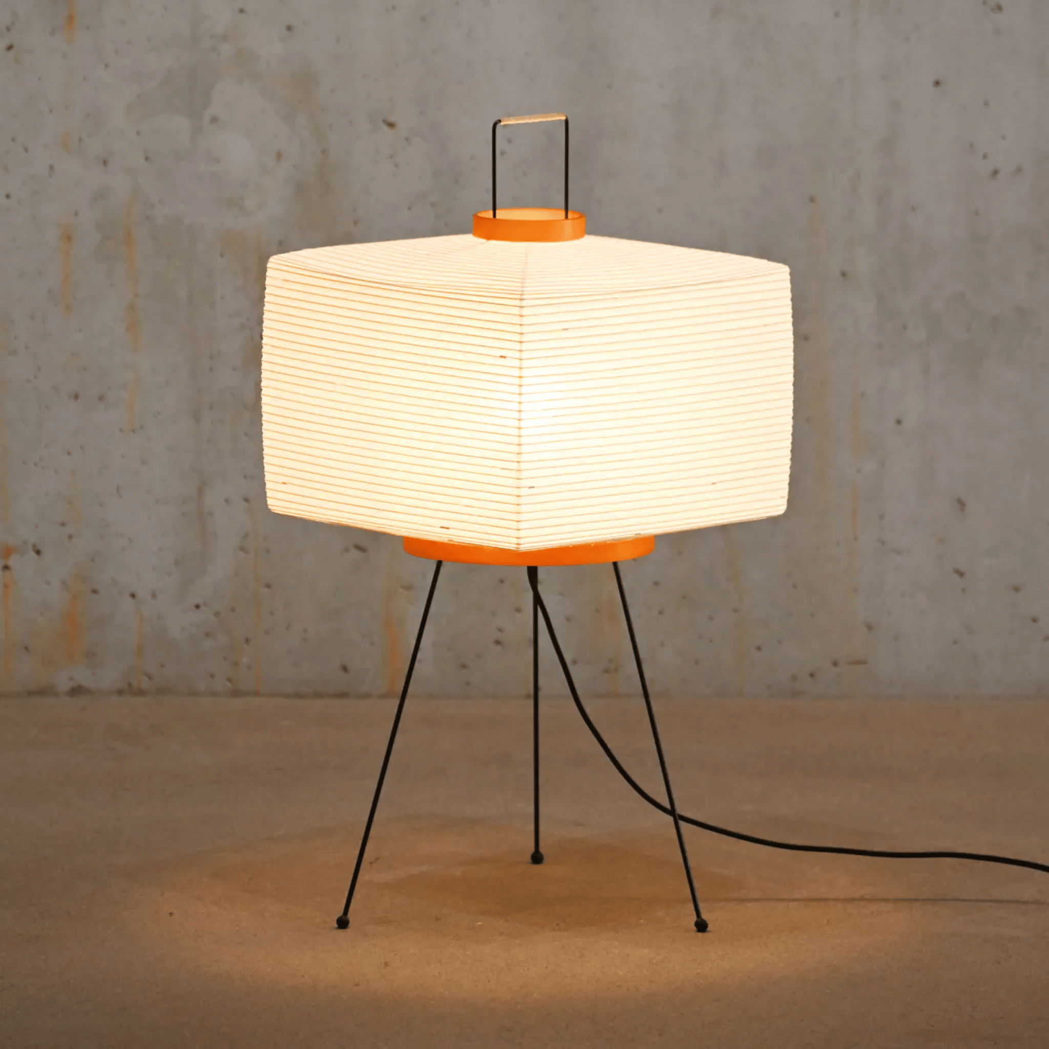 Artisan Rice Paper Floor Lamp for Ambient Light, Square Shape, Lamps, Papira Handcrafted