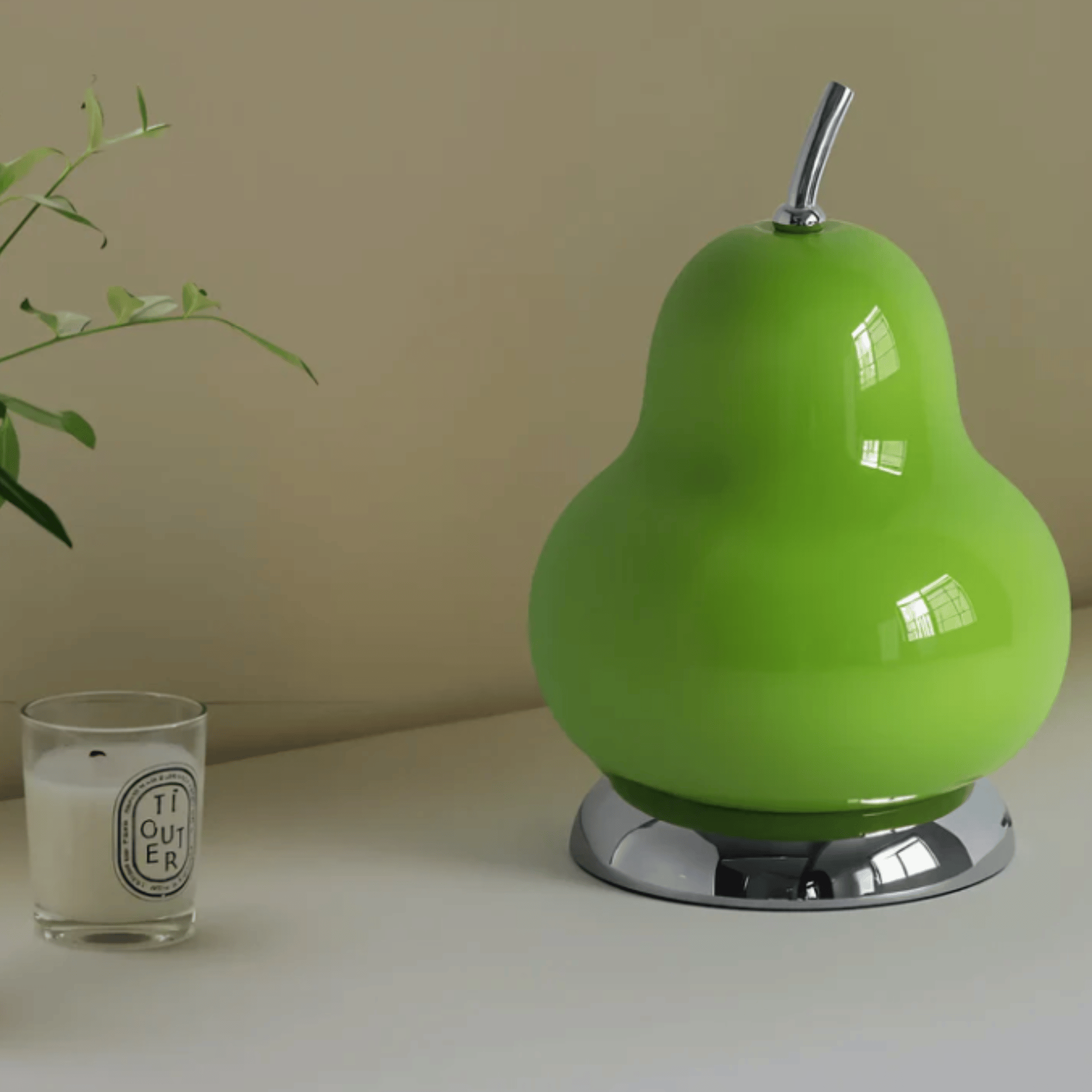 Parona Pear-Shaped Retro Table Lamp USB Powered, Green, Lamps, Whimsical