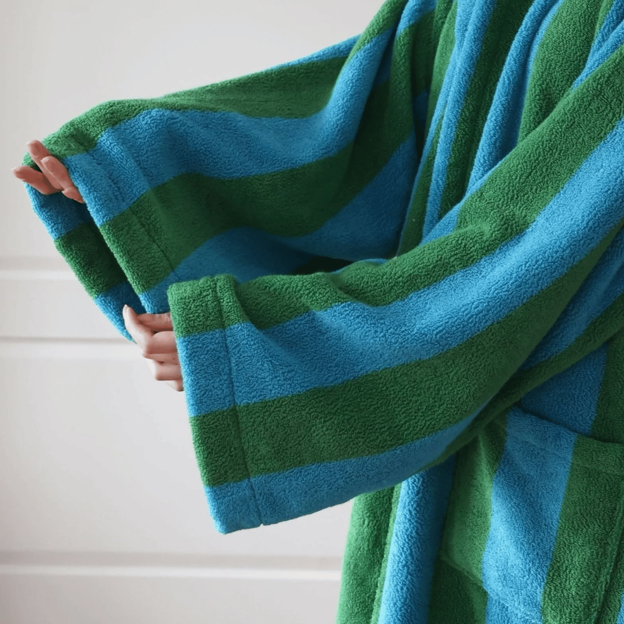 Randvik Stripe Organic Cotton Bathrobe Spa Feel, Robes, 100% Jacquard