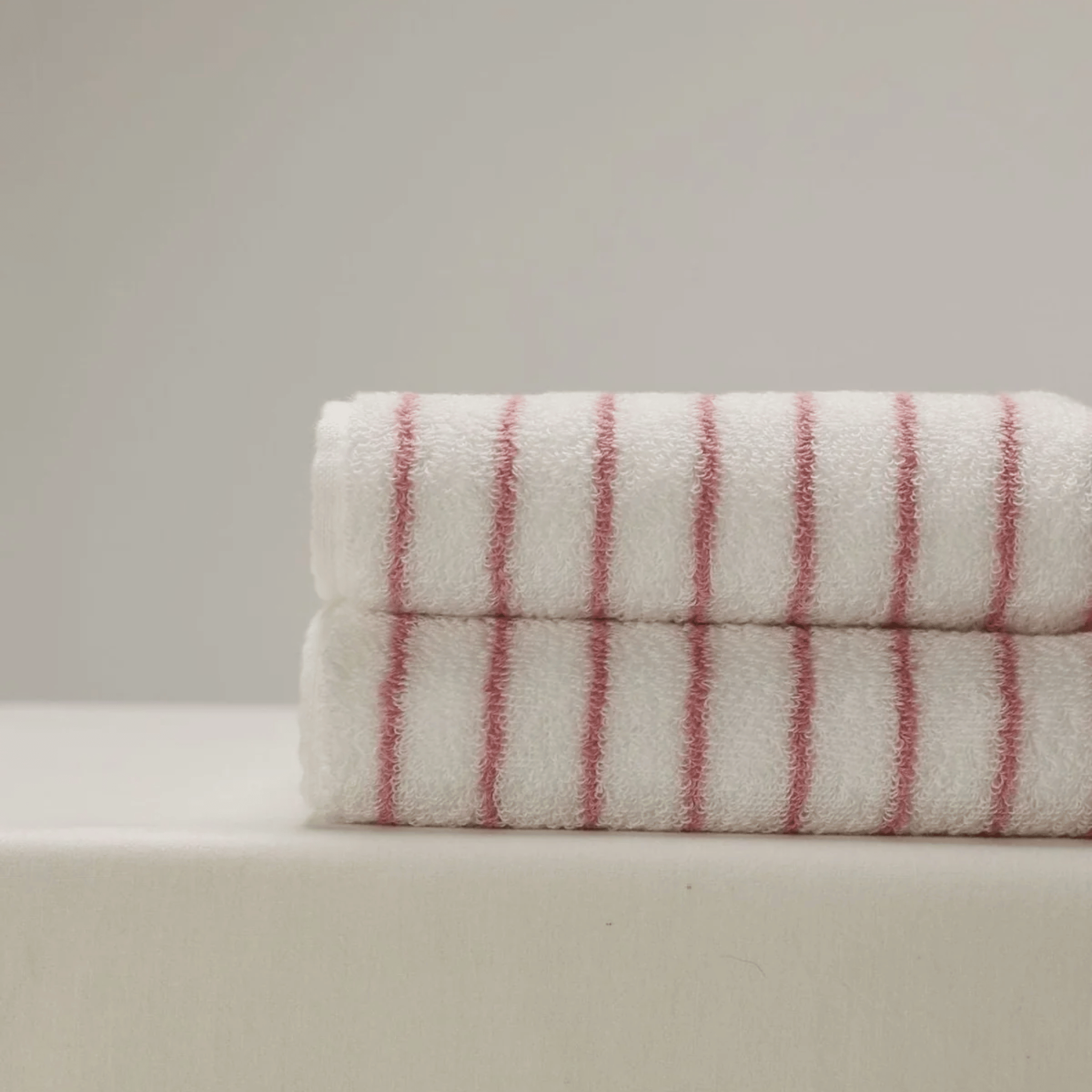 Randvik Retro Stripe Cotton Towel – Soft & Absorbent, Face, Bath Towels, Pink Combed