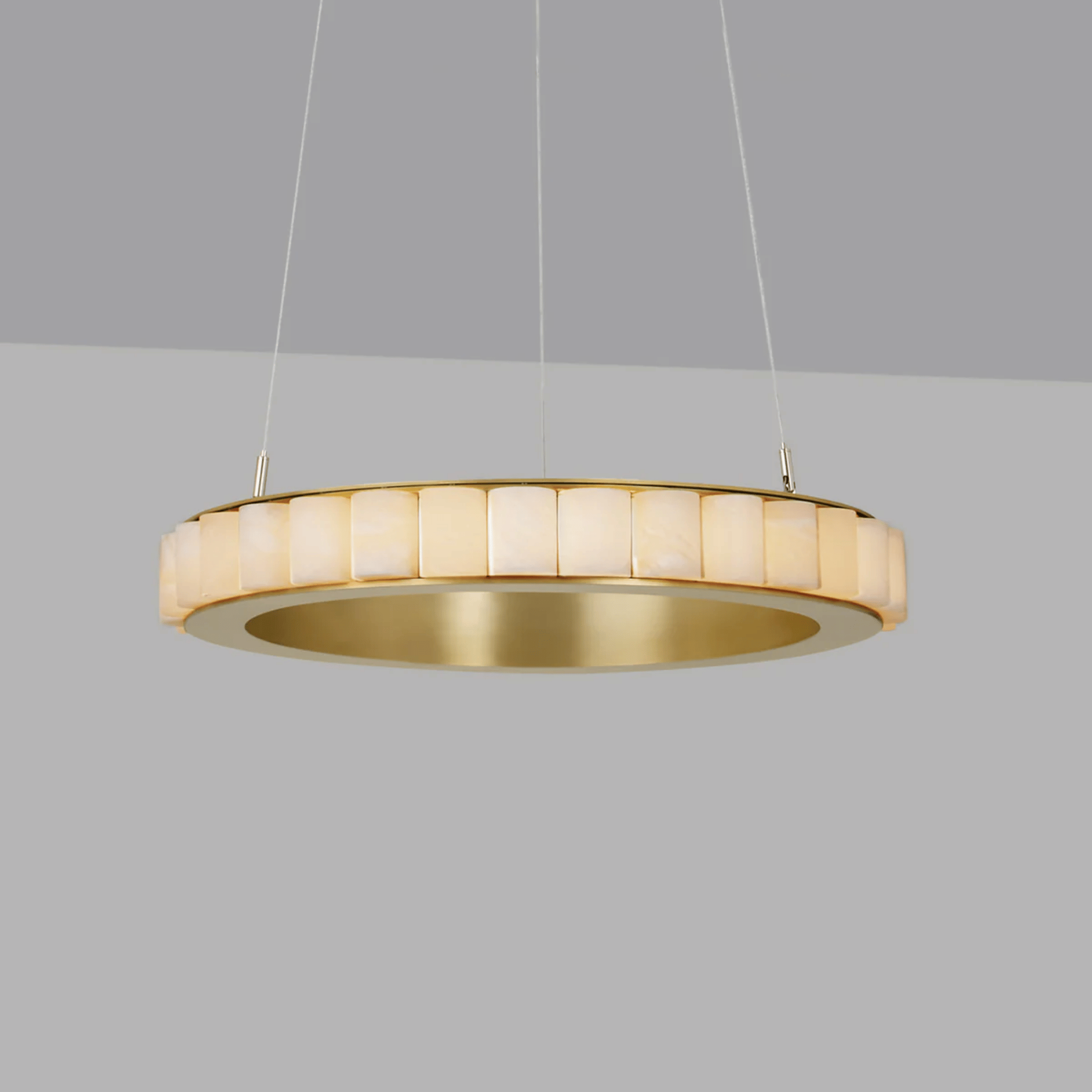 Ringmor Marble Halo Pendant Light — Nordic Design, Ceiling Fixtures, Sculptural LED
