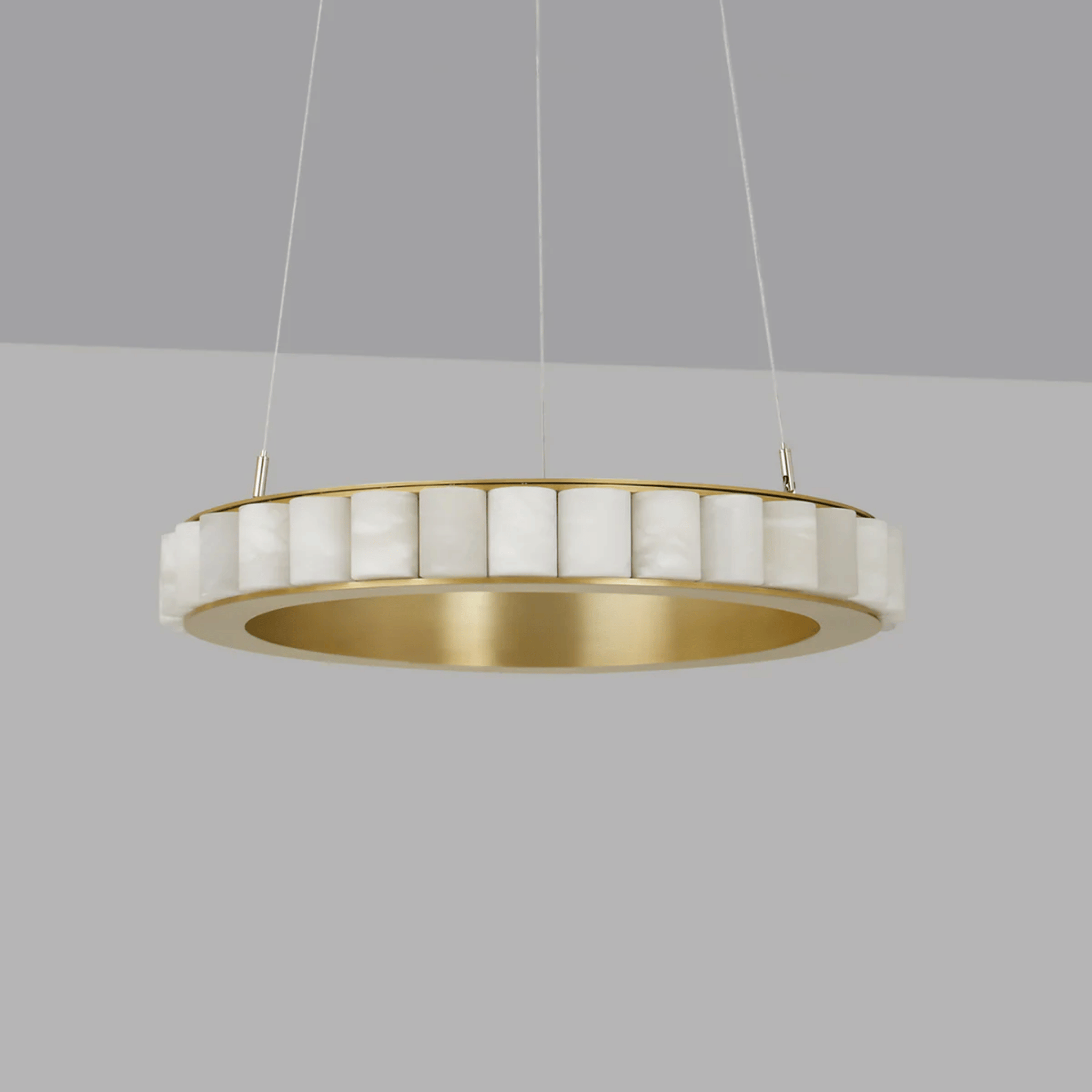 Ringmor Marble Halo Pendant Light — Nordic Design, Ceiling Fixtures, Sculptural LED