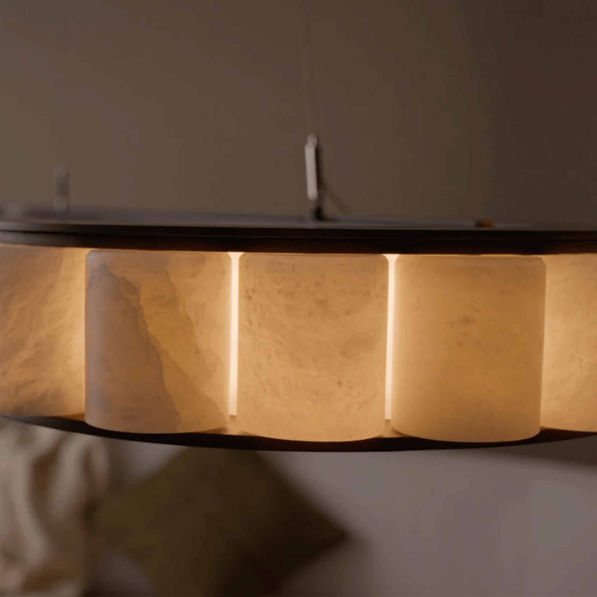 Ringmor Marble Halo Pendant Light — Nordic Design, Ceiling Fixtures, Sculptural LED