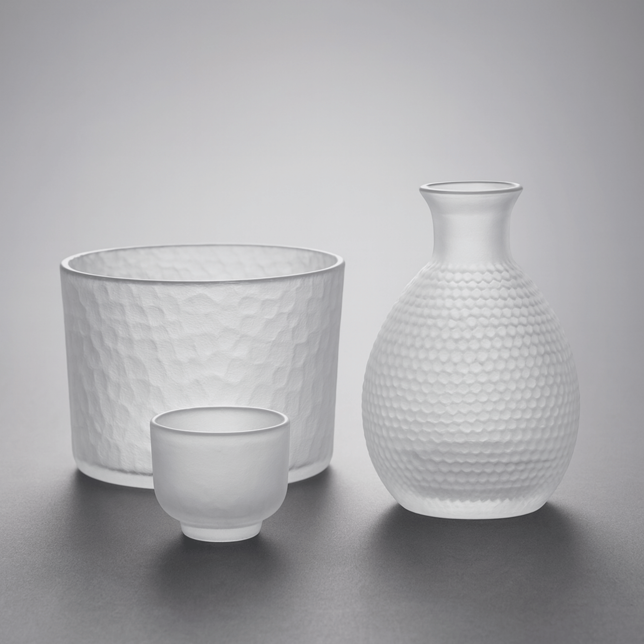 Rinne 6-Piece Glass Sake Set for Japanese Spirits, Drinkware Sets, Serving