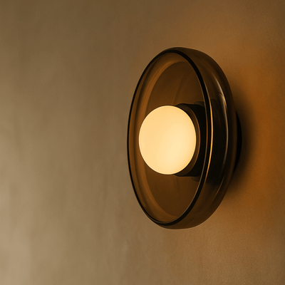 Translation missing: en.Rolys French Glass Wall Sconce for Ambient Lighting, Oilve Green, Light Fixtures, Stained