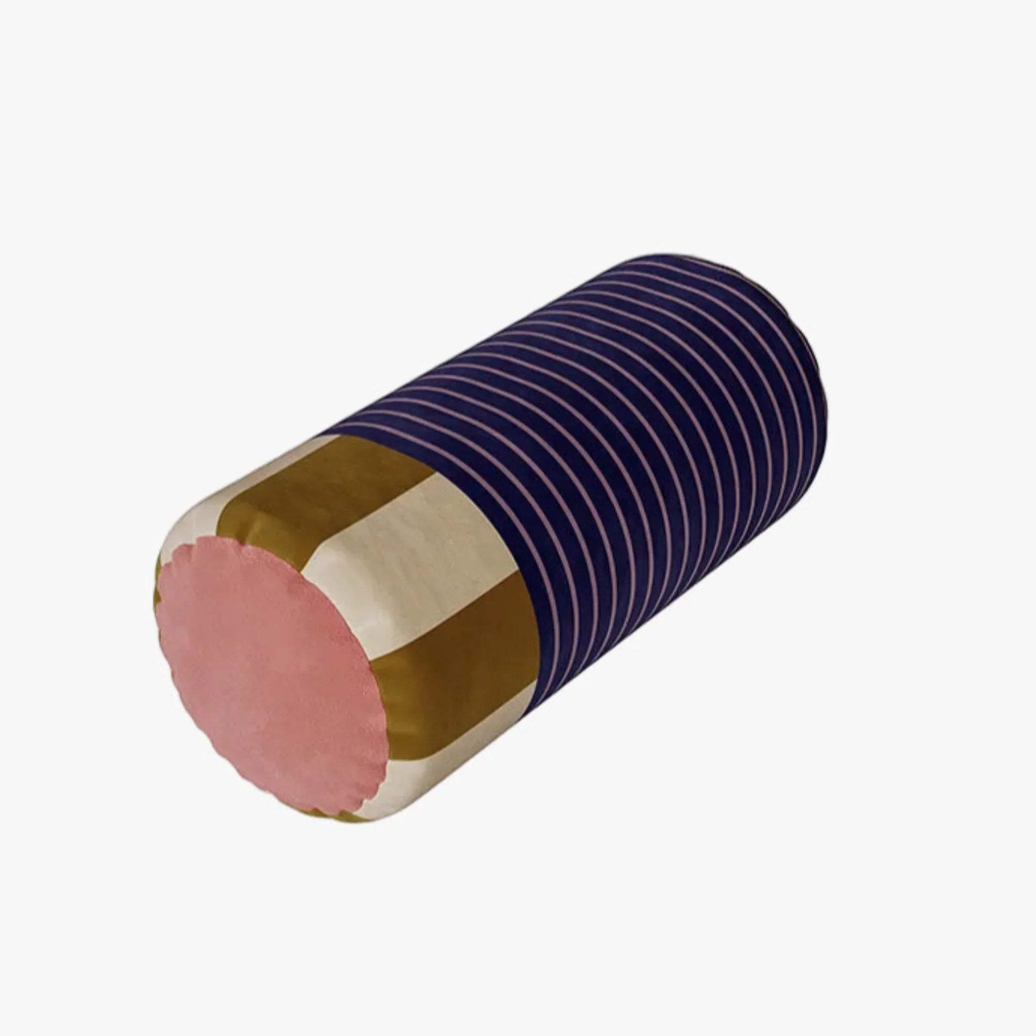 Soft Velvet Neck Roll Bolster Pillow Washable Cover, Rose Plum, Throw Pillows, Rulla Jacquard