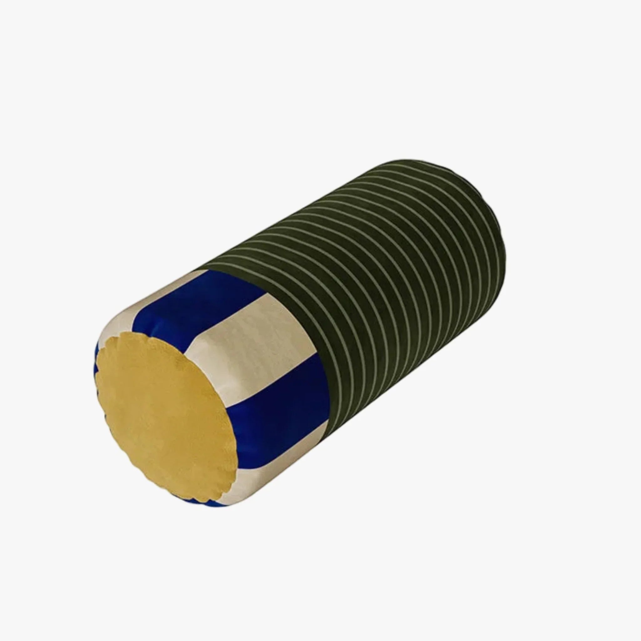 Soft Velvet Neck Roll Bolster Pillow Washable Cover, Rust Lime, Throw Pillows, Rulla Jacquard