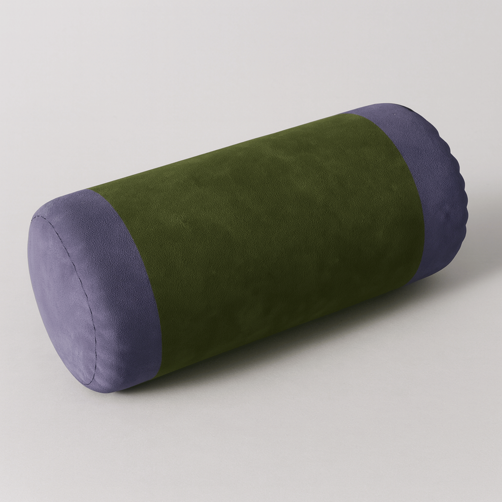 Rulla Velvet Neck Roll Pillow for Bed or Sofa, Forest Green, Throw Pillows, Bolster with Support