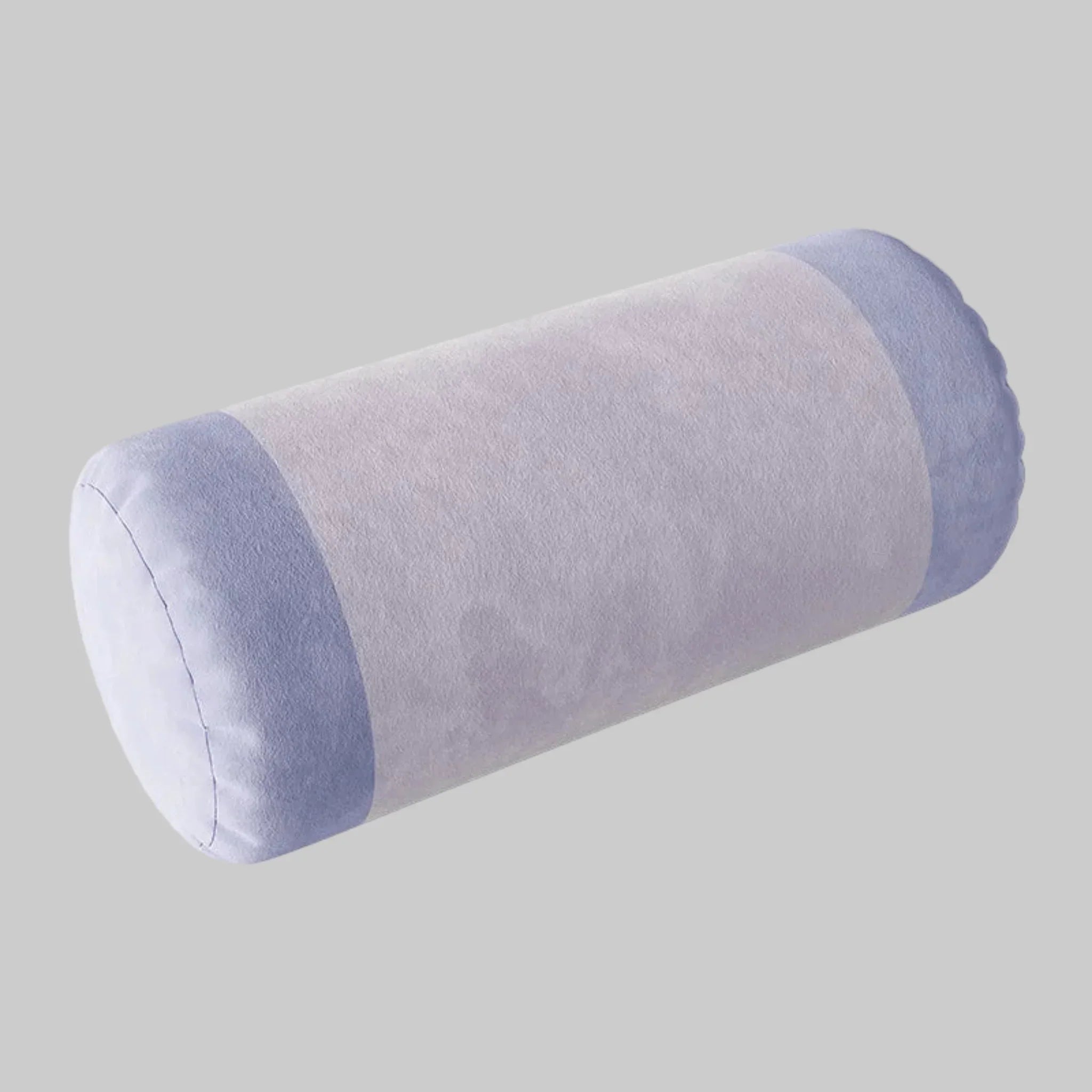 Rulla Velvet Neck Roll Pillow for Bed or Sofa, Light purple, Throw Pillows, Bolster with Support