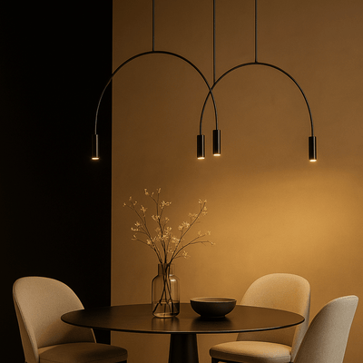 Translation missing: en.Sirkla 4-Light Black Semi-Circle Pendant Light, Ceiling Fixtures, Architectural