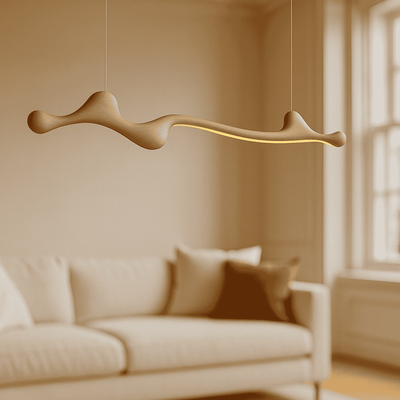 Translation missing: en.Skoglyn Ash Wood Dimmable Linear Pendant Light, Ceiling Fixtures