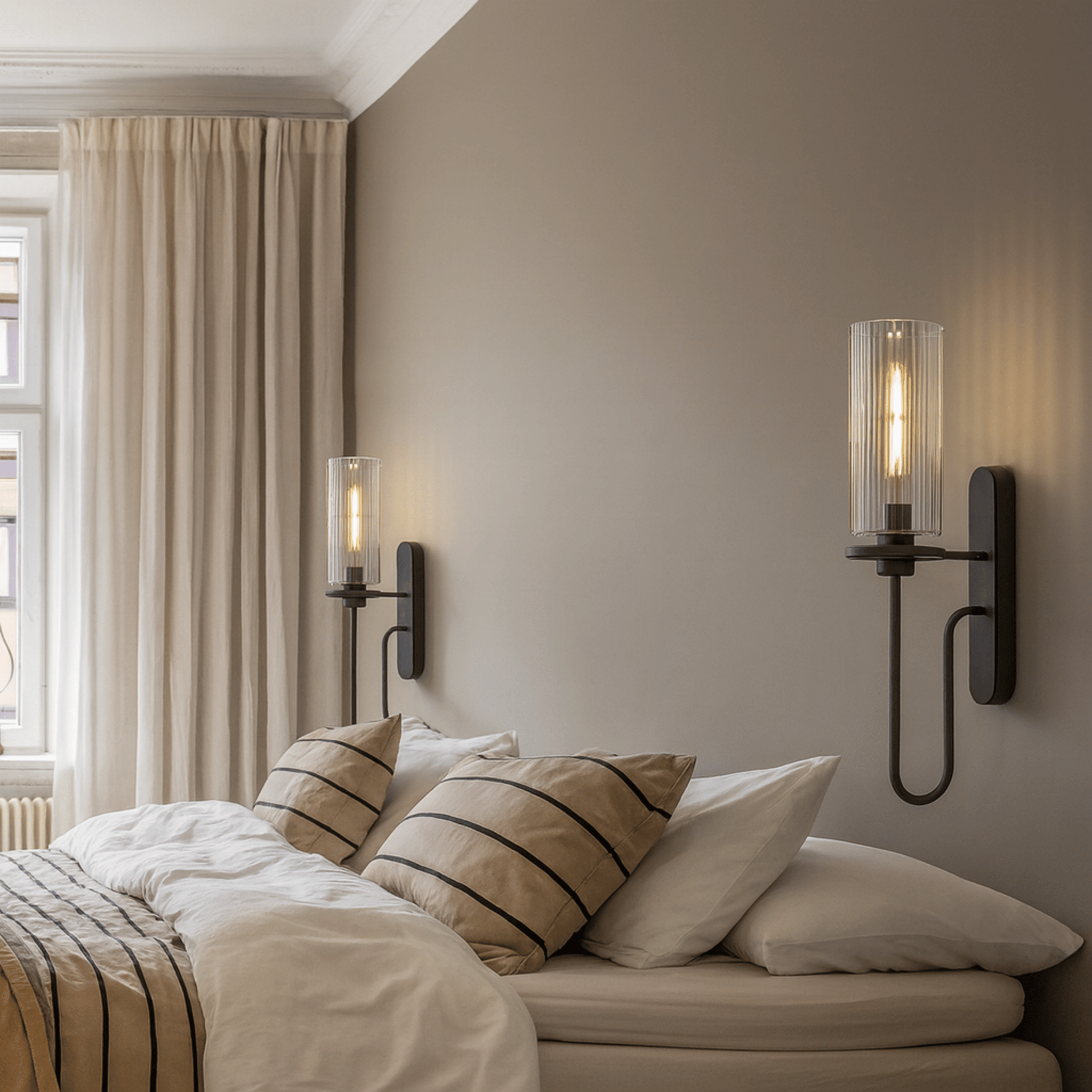 Nordic Glass Wall Sconce Warm Ambient Light Skygge, Fixtures