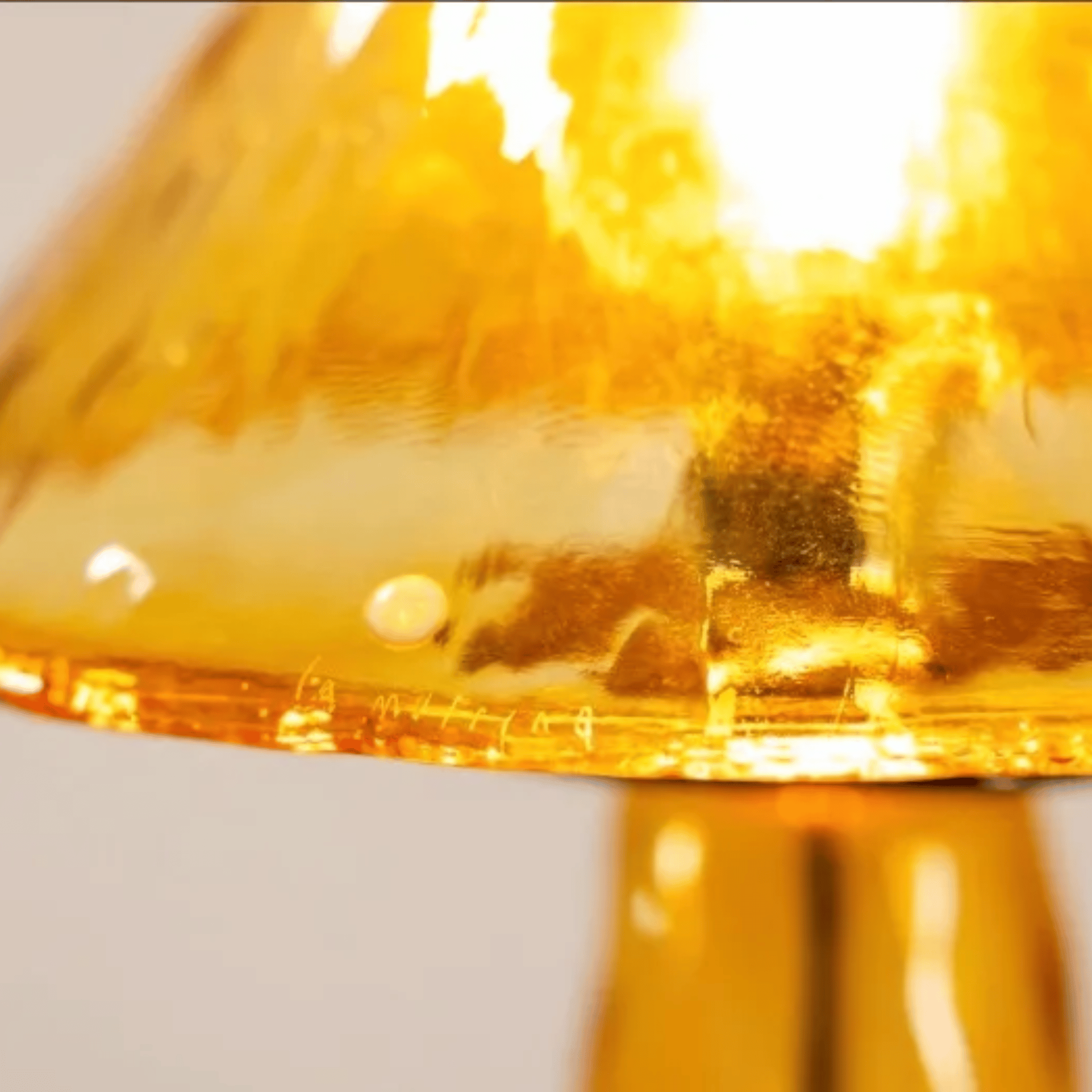 Solglod Retro Amber Glass Table Lamp for Interiors, Lamps, Home