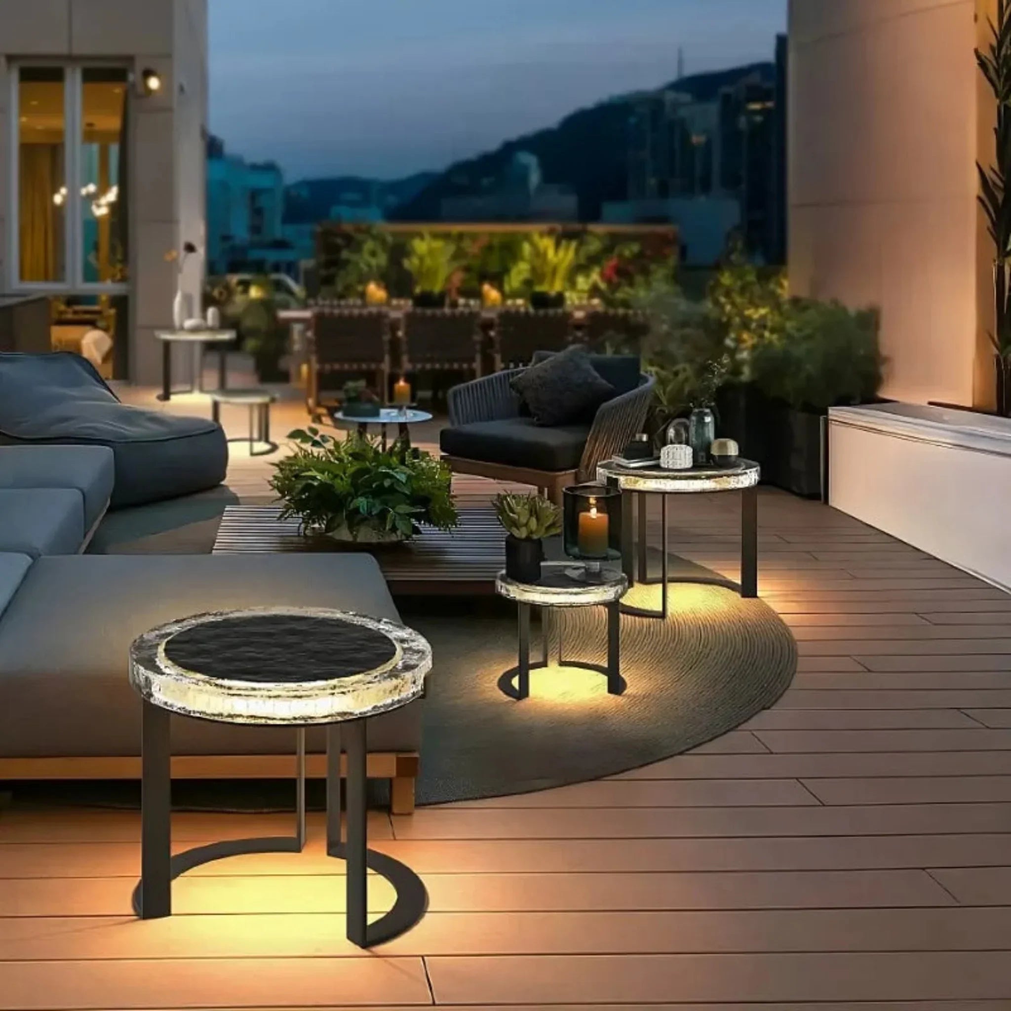 Solar Powered Garden Table with LED Lights | Skonne, Landscape Pathway Lighting, Solkveld Outdoor