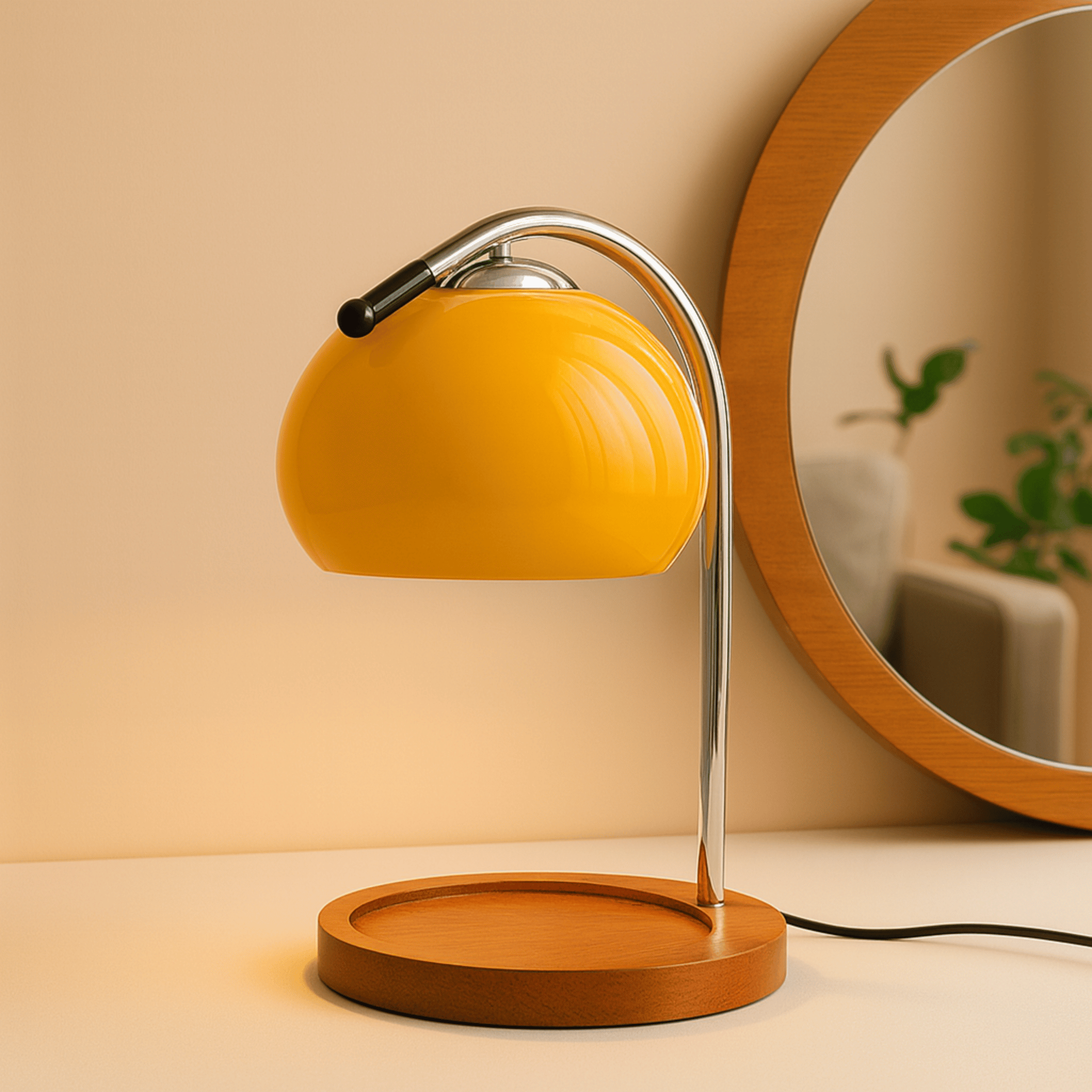 Stained Glass Candle Warmer Lamp for Cozy Ambiance, Yellow, Table Lamps, Solvarm