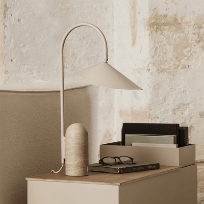 Translation missing: en.Nordic Marble Arc Table Lamp Minimalist Design, Beige, Lamps, Solvei Danish