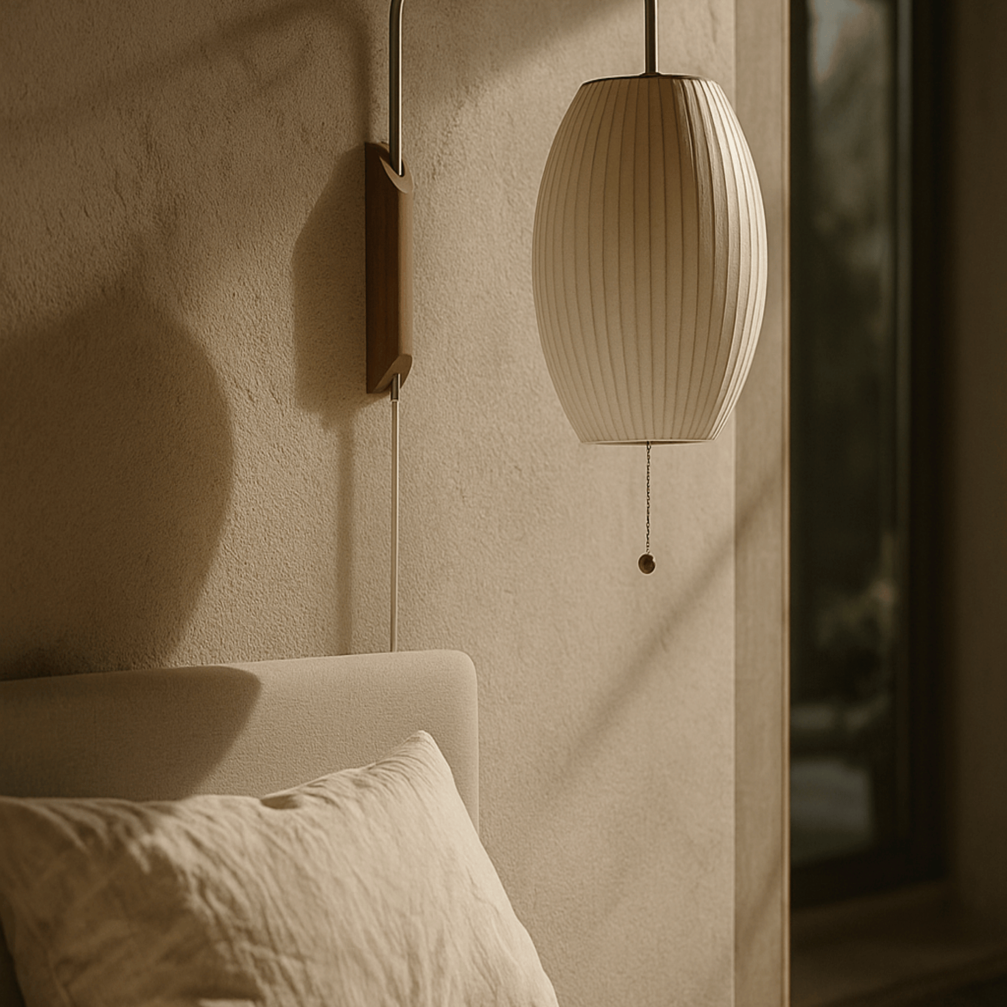 Solvei Silk Wall Sconce — Nordic Minimalist Design, Oval, Ceiling Light Fixtures, Lamp for Bedroom