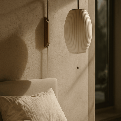 Translation missing: en.Solvei Silk Wall Sconce — Nordic Minimalist Design, Oval, Ceiling Light Fixtures, Lamp for Bedroom