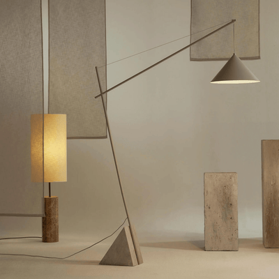 Translation missing: en.Solvei LED Arc Floor Lamp with Natural Stone Base, Lamps, Modern