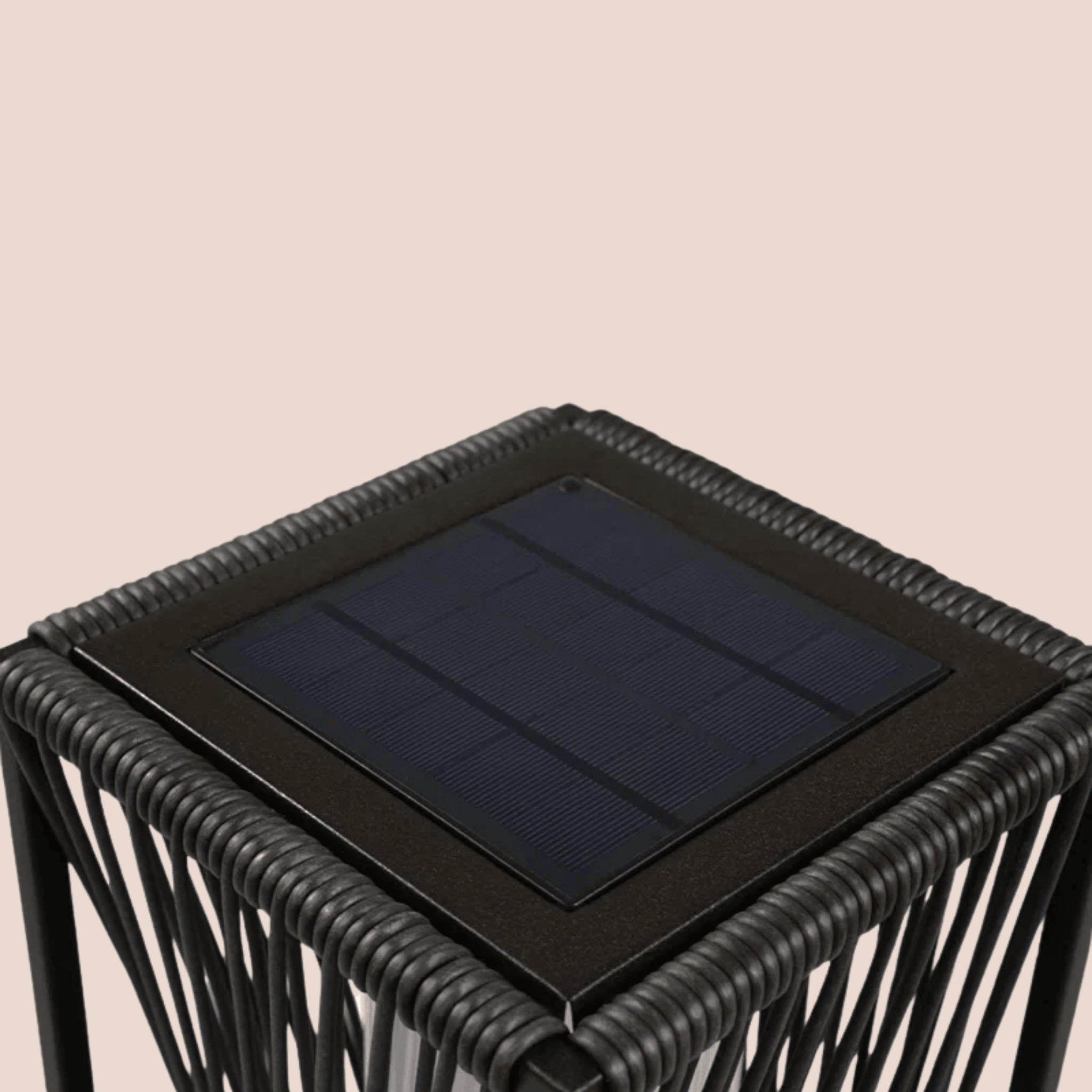 Outdoor Solar Floor Lamp Wicker Brown Weatherproof, Landscape Pathway Lighting, Solvik Dark