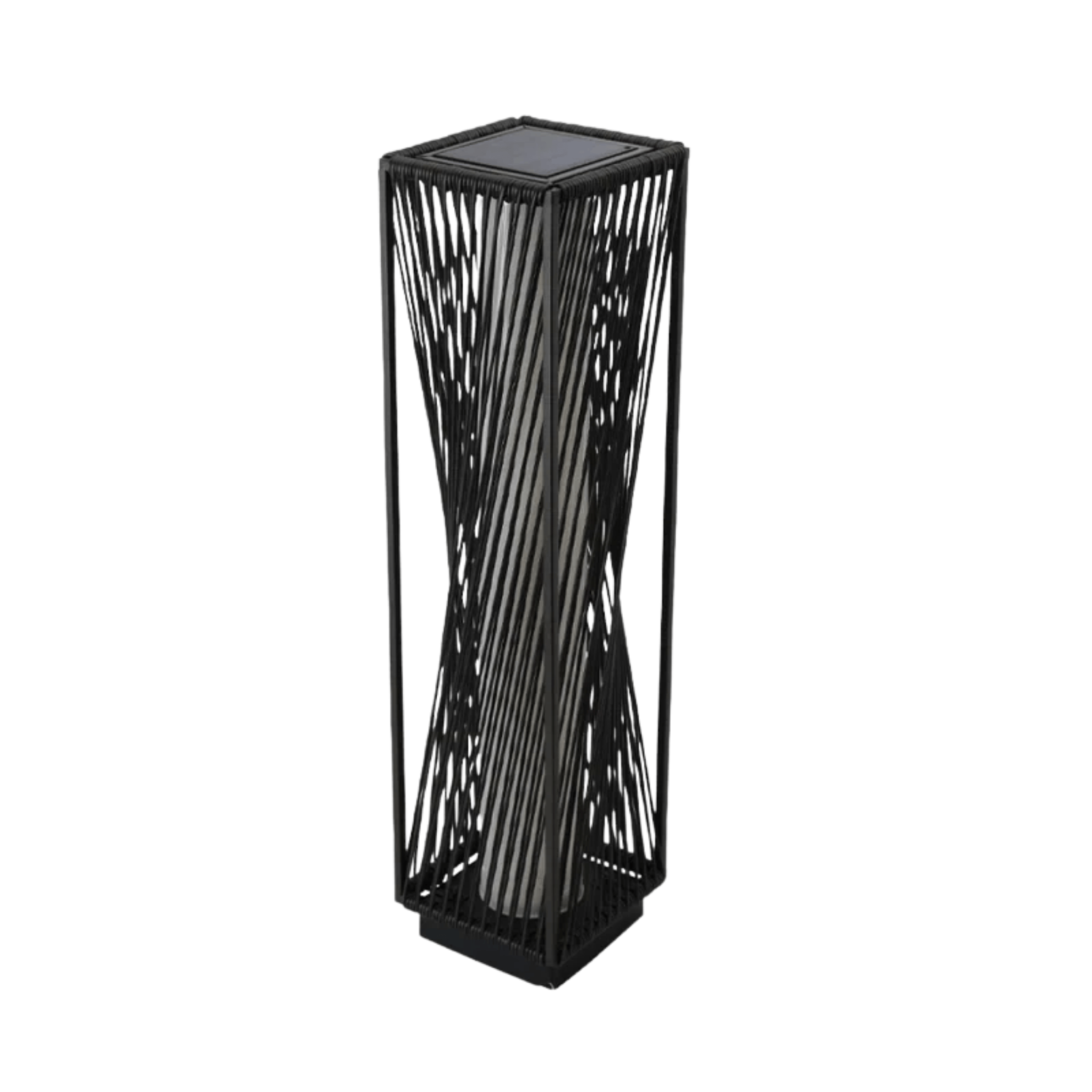 Outdoor Solar Floor Lamp Wicker Brown Weatherproof, Landscape Pathway Lighting, Solvik Dark