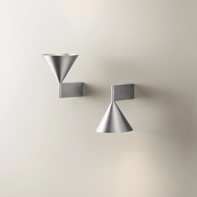 Translation missing: en.Modern Aluminum Cone Wall Sconce with LED Included, Silver, Light Fixtures, Spira Up Down