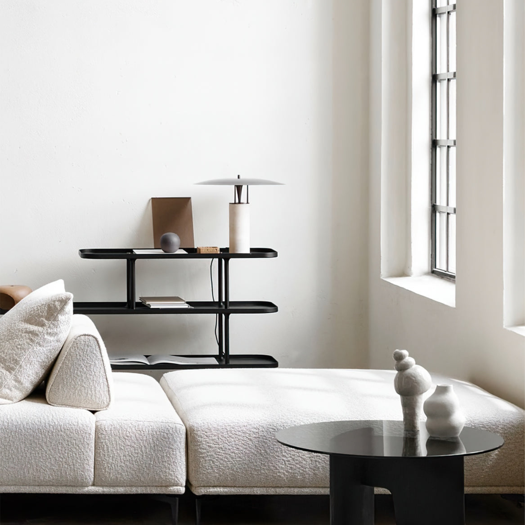 Travertine Wabi-Sabi Table Lamp Nordic Stone Design, Lamps, Steina