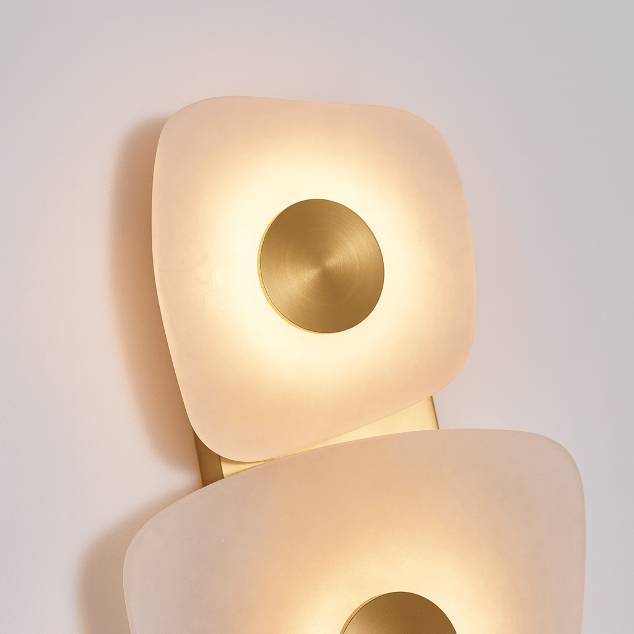 Marble Brass Trio Wall Sconce with Dimmable LED, Light Fixtures, Steinglo