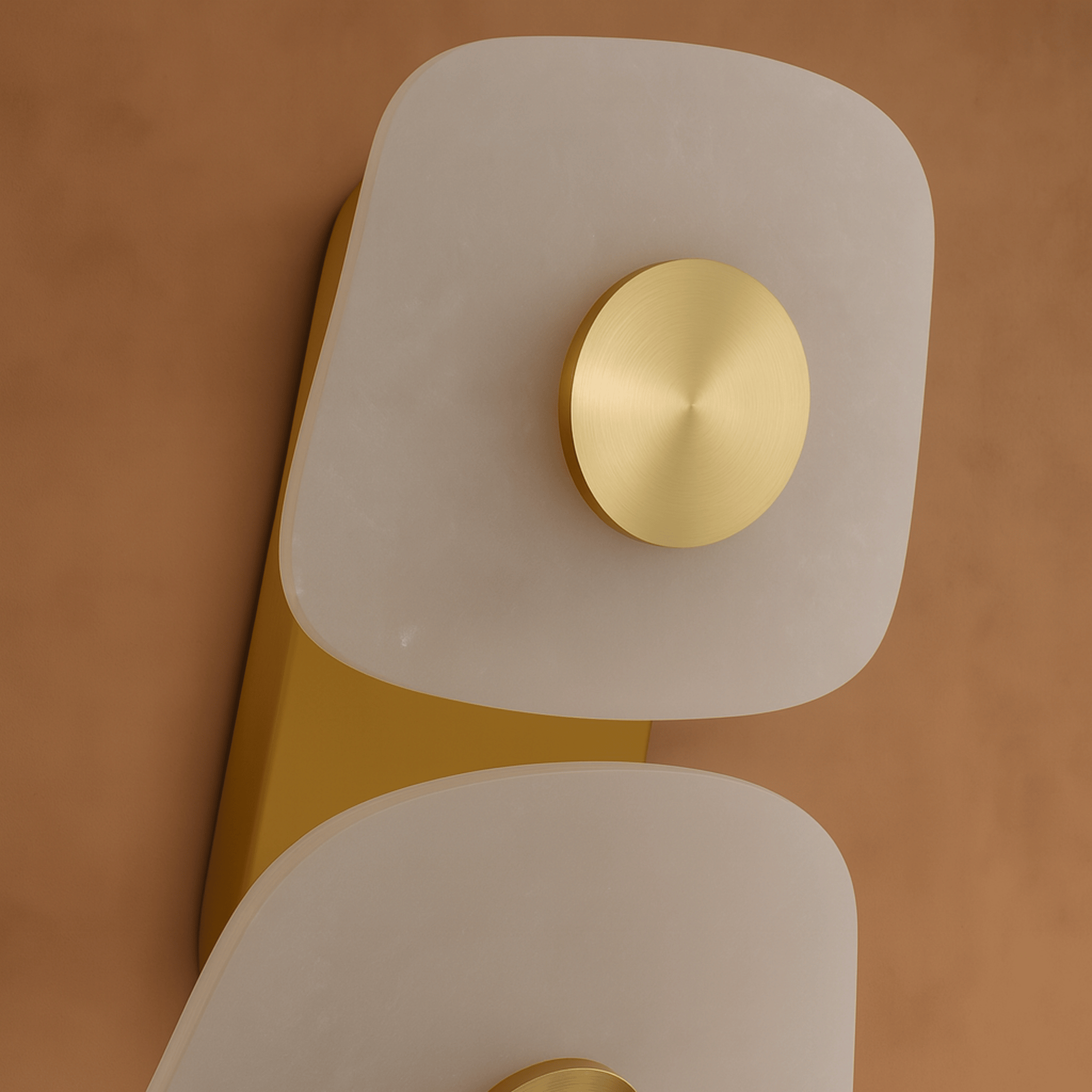 Marble Brass Trio Wall Sconce with Dimmable LED, Light Fixtures, Steinglo