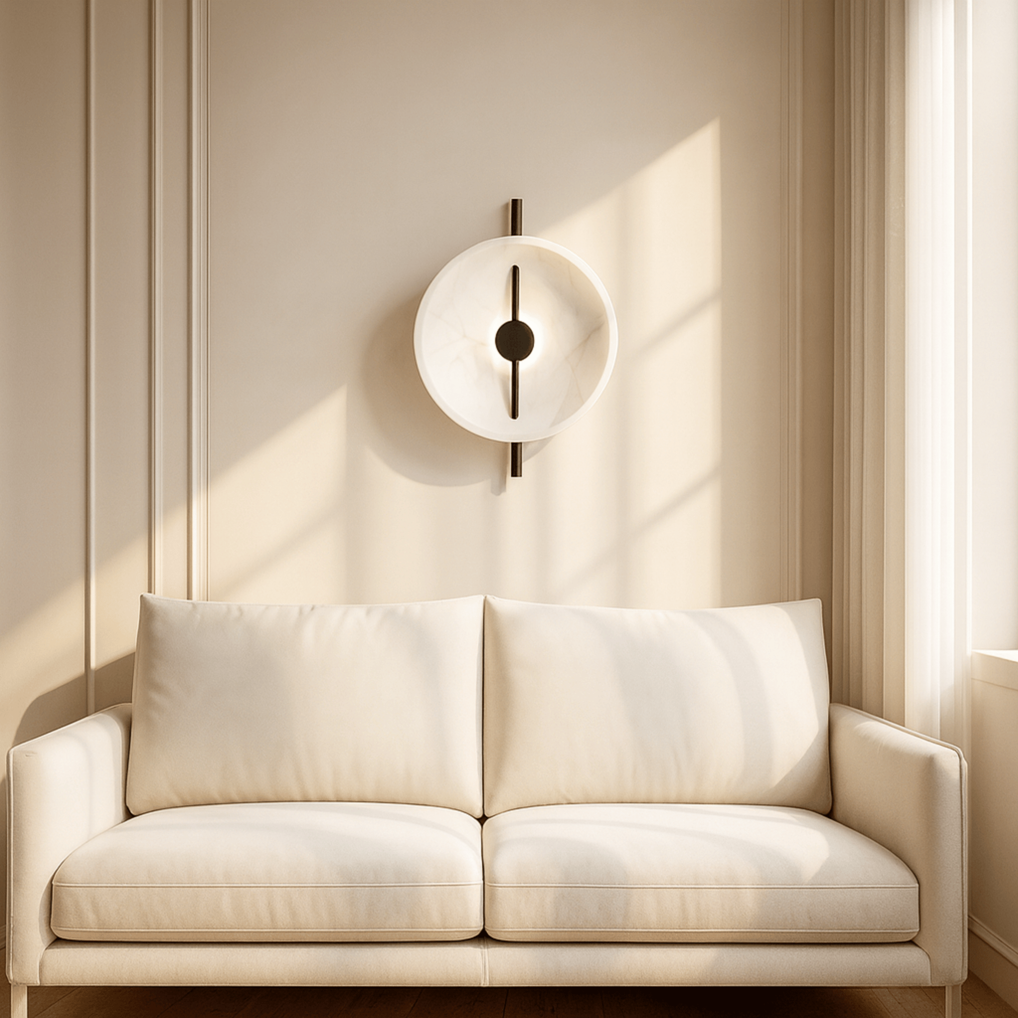 Sculptural Marble Effect LED Wall Light by Skonne, Fixtures, Steinlys