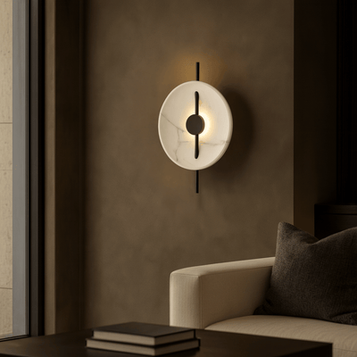 Translation missing: en.Sculptural Marble Effect LED Wall Light by Skonne, Fixtures, Steinlys