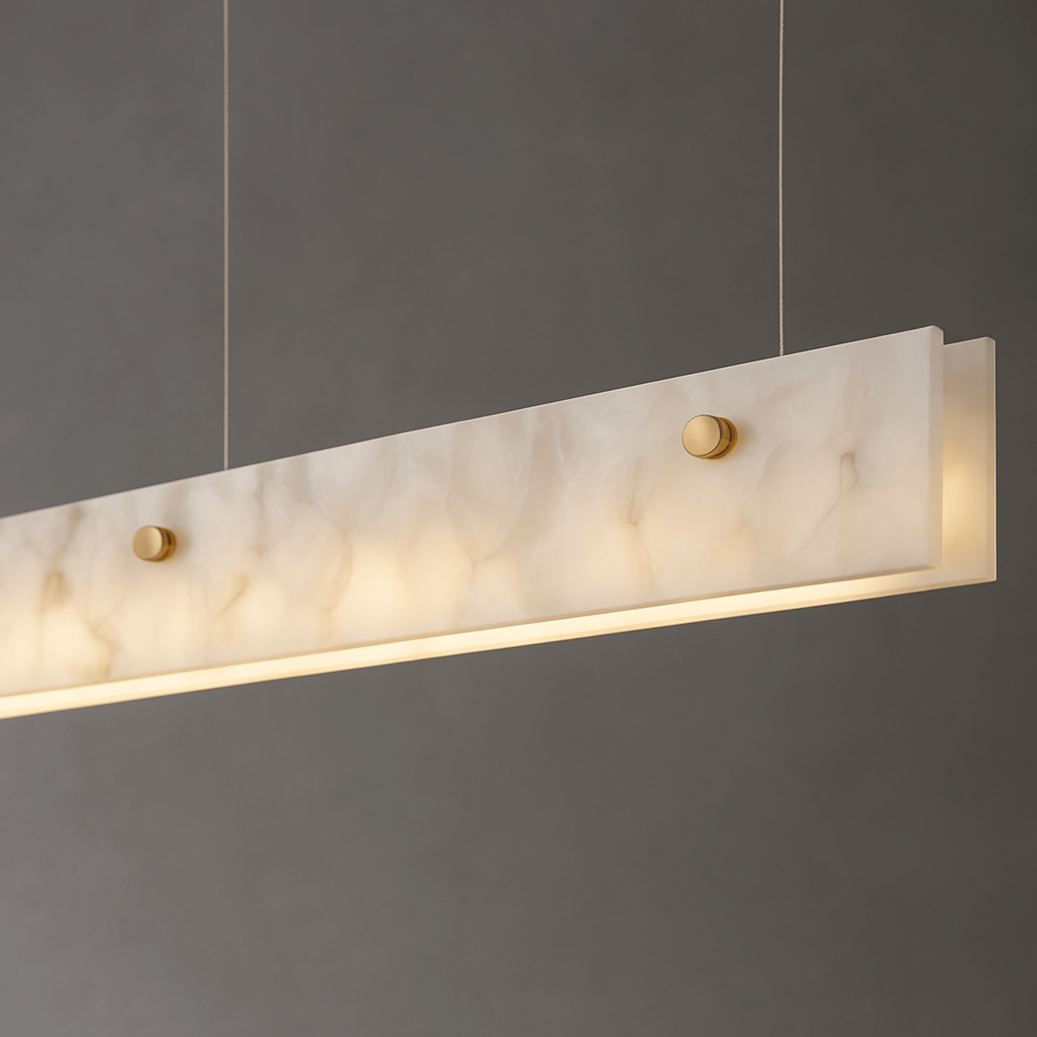 Steinna Marble Linear Chandelier 3 Sizes Available, Small, Ceiling Light Fixtures, Pendant for Dining Room