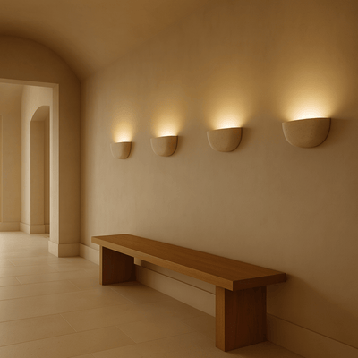 Steinvar Natural Travertine Sconce — Nordic Light, Wall Fixtures, Stone