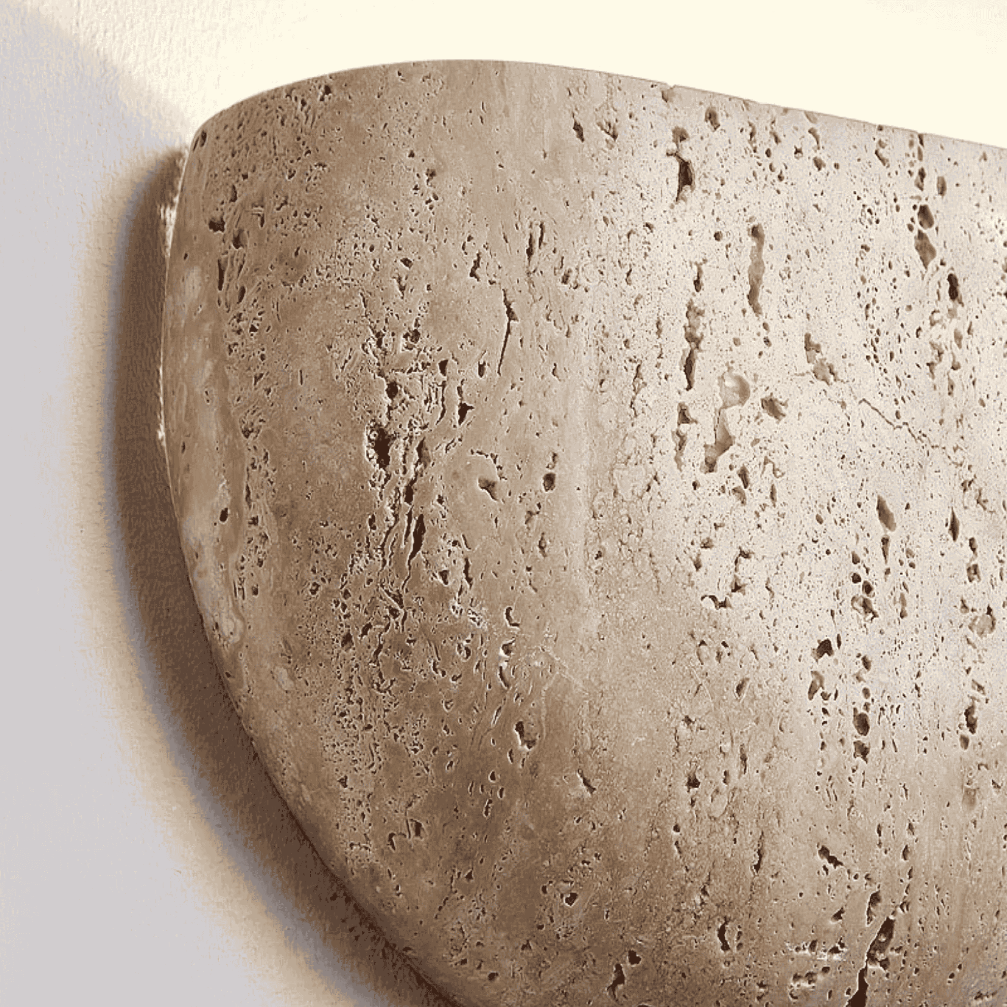Steinvar Natural Travertine Sconce — Nordic Light, Wall Fixtures, Stone